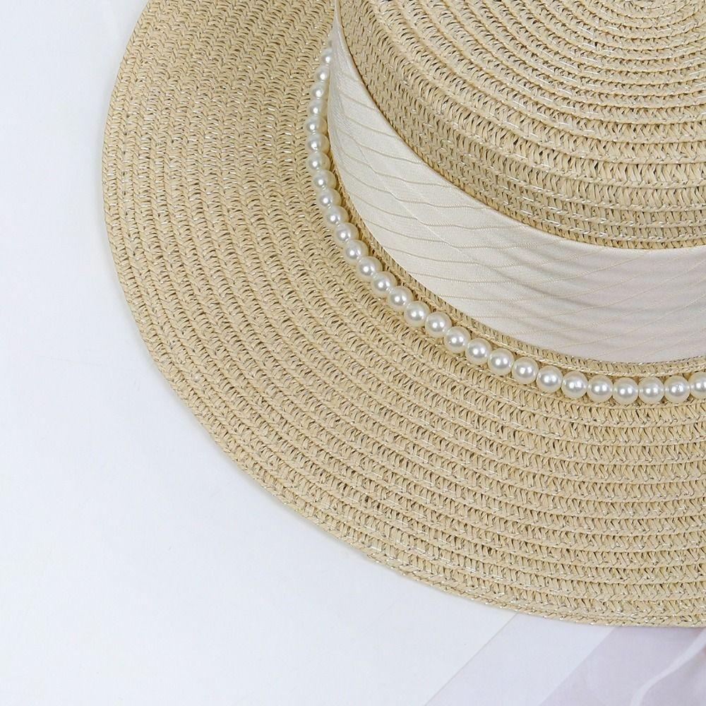 UV Protection Wide Brim Straw Hat Straw Weaving Women's Fisherman Hat Weave Bucket Hat  Beach