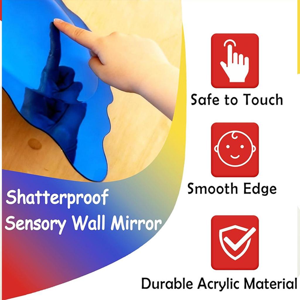 Sensory Bubble Mirror Wall 3-Pieces Playful Corner Decor Bubble Mirror Acrylic Decor for Home Office School Kindergarten Game
