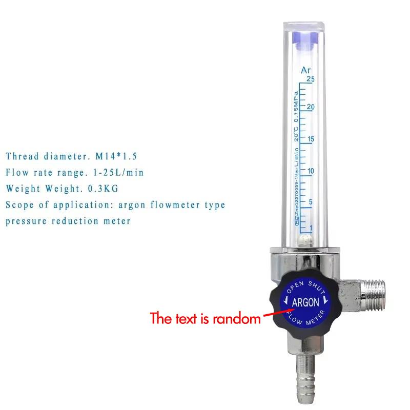 

CO2 Argon Regulator Flow Meter Argon CO2 Flowmeter MIG Welding Mig Tig 1-25L/min,M14*1.5 Inlet Connection Welding Regulator
