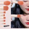 8Pcs Mini Reise Frauen Make-Up Pinsel Set Tragbare Weiche Concealer Pinsel Schönheit Foundation Lidschatten Werkzeug Wimpern Pinsel Mit tasche