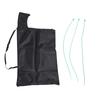 Laubbläser-Saugsack Ersatz mit Kabelbinder Oxford-Gewebe Tragbarer Griff Laubbläser Reißverschluss Entleerbeutel Schwarz
