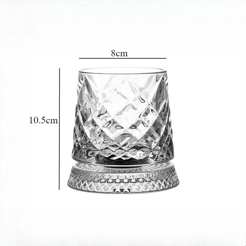

260ml Tumbler Cup Creative Foreign Wine Cup with Base Rotating Whiskey Glass Household Personalized Wine Glass Bar Accessories 260ml