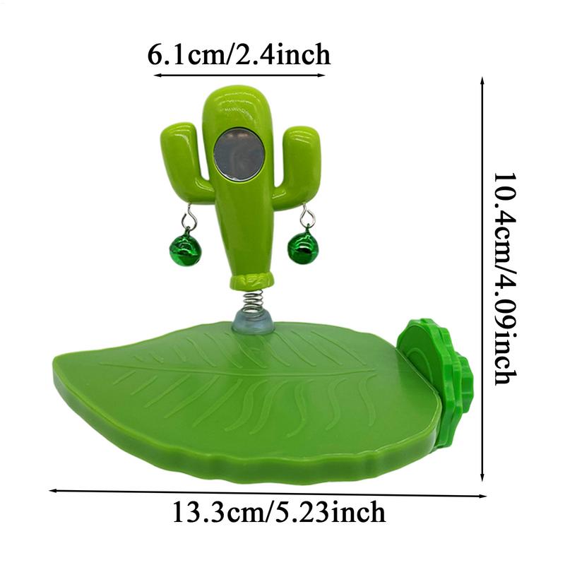 Parakeet Playground Cockatiel Playground Perch Leaves Shape Cage Accessories Interactive Puzzle Enrichment Cactus Style For