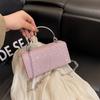 New Clutch Bag Oblique Span Dinner Bag Rhinestone Bag Silver Bag Celebrity Evening Bag Full of Diamonds