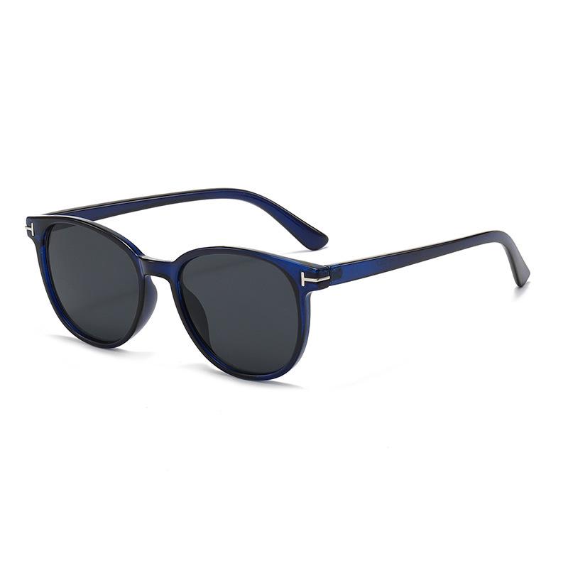T-Shaped Round Frame Retro Sunglasses 2026 - European & American Street Style