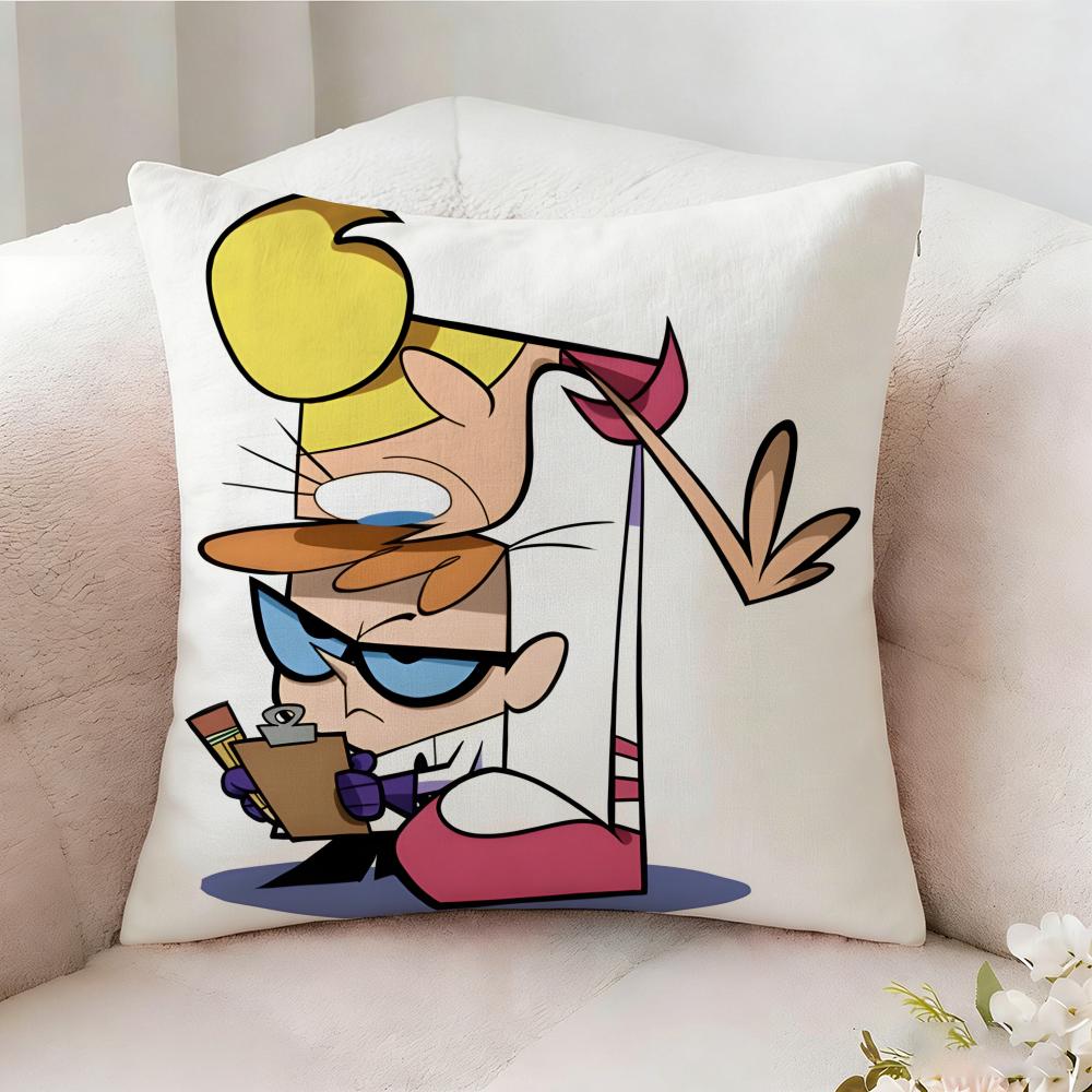 Ddexters Laboratory Anime Pillow Case Pillowcase Doublesided Printed Sofa Cushion Bedroom Headboard Pillow