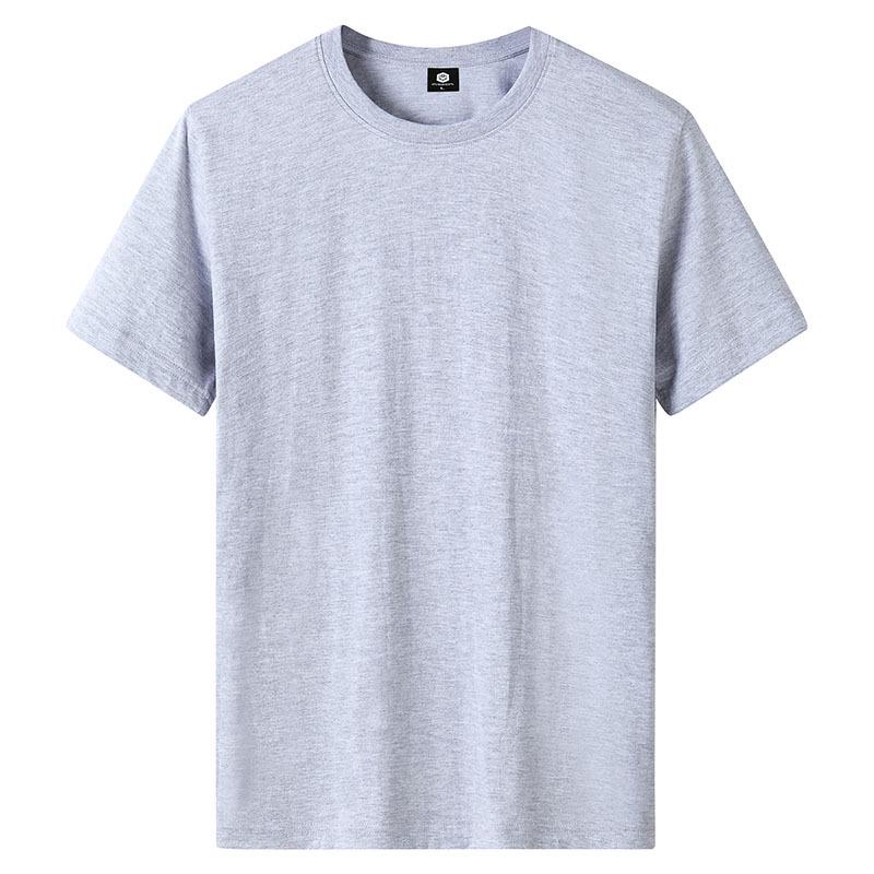 Men's Cotton Short Sleeve Loose Fit Solid Color T-Shirt, Plus Size, Youth Trendy Half Sleeve.
