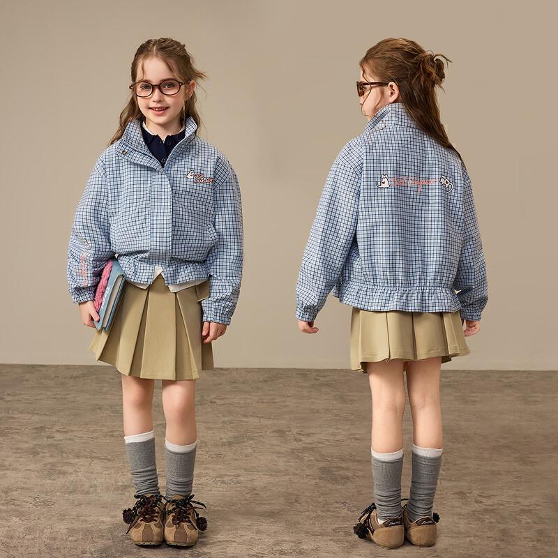 ASK JUNIOR Girls' Spring Plaid Jacket