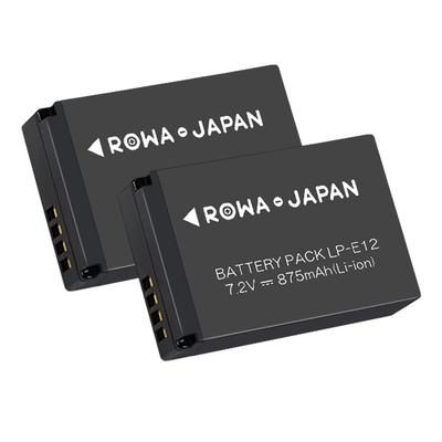 Rowa Japan Compatible Canon Standard Battery Level Genuine Charger Increased Canon Compatible LP-E12 Battery, 2-Pack [PSE Inspection], Display,