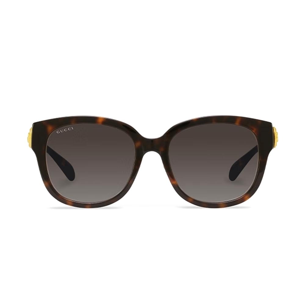 Gucci Vintage Minimalist Gold-toned Metallic Double G Logo Classic Aesthetic Buckle Plate Frame Round Sunglasses Unisex Couple Style