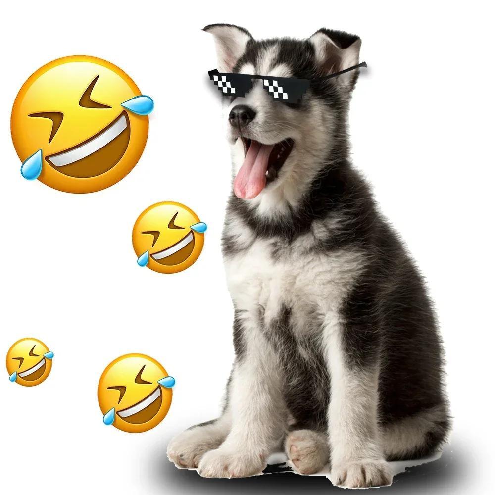 Thug Life Sunglasses Pixelated Men Women Brand Party Eyeglasses Mosaic UV400 Vintage Eyewear Unisex Toy Glasses Comical Glasses