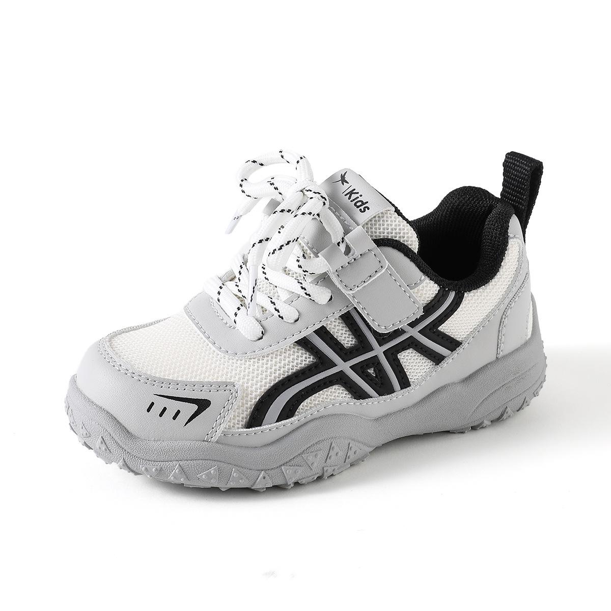 2026 Spring Kids  Breathable Mesh Running Shoes - Girls  & Boys  Korean Style 27 серый