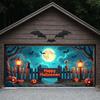 Outdoor Decoration Halloween Skeleton Event Banner Party Backdrop Wooden Fence Halloween Banner For Outdoor Decoration Festival