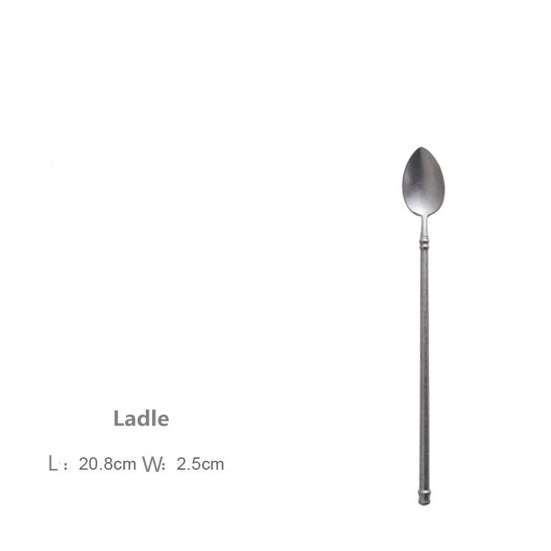 

Набір столового посуду з нержавіючої сталі 304, столові прибори в стилі ретро, ніж для стейка та ложка для західної кухні, скандинавський набір столового посуду