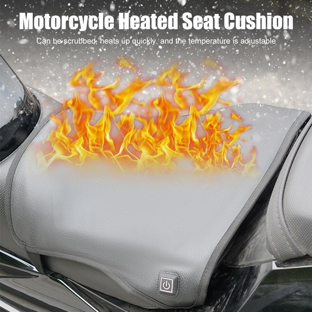 12V Motorcycle Heated Seat Cushion Universal Three-level Temperature Control For Heating Winter Warmer Seat Cover Heated Pa K7J2