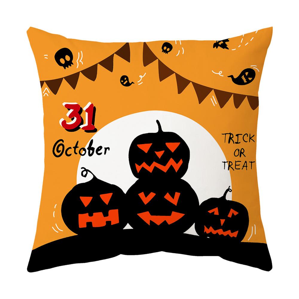 Halloween Pillow, Sofa Pillow Case, Printed Holiday Decoration Scene, Party Ghost Festival Decoration