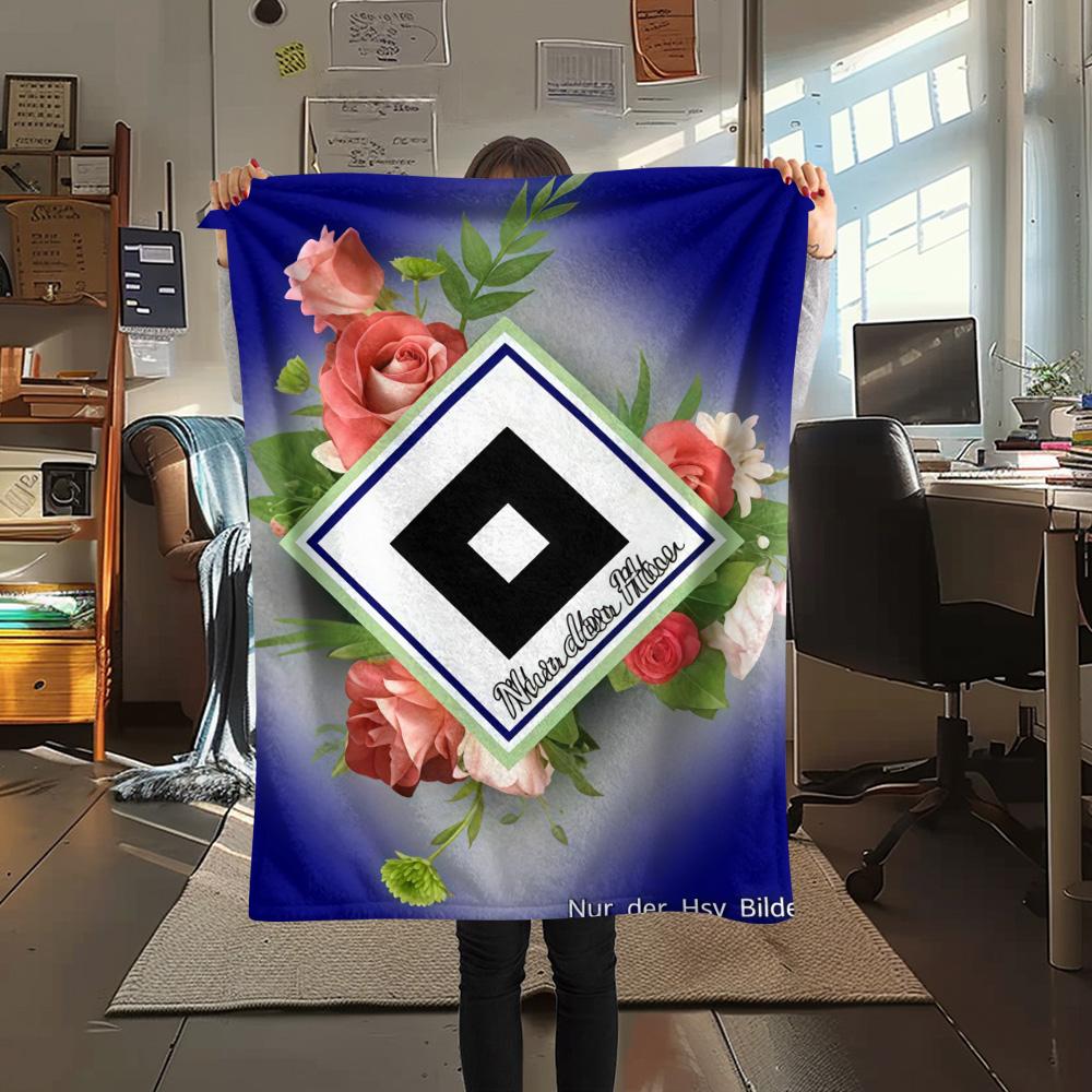 

Hamburger SV Print FlAannel Blanket, High quality Comfortable for All Seasons, Home Decor, Warmth and Comfort 80cm x 120cm