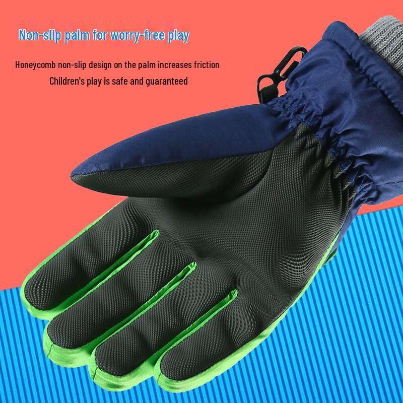 ShengLuWei Kids' Thickened Waterproof Ski Gloves