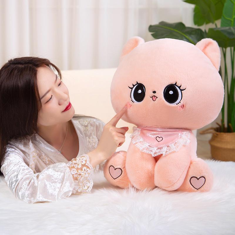 Urocza Urocza Lalka Kot Dziewczynka Łóżko Spanie Poduszka Dekoracyjna Urocza Miłość Śliniak Kociak Lalka Dziecięca