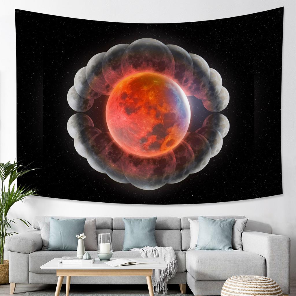 Starry Sky Landscape Tapestry Moon Large Tapestry Landscape Wall Hanging Living Room Bedroom Boho Home Decor