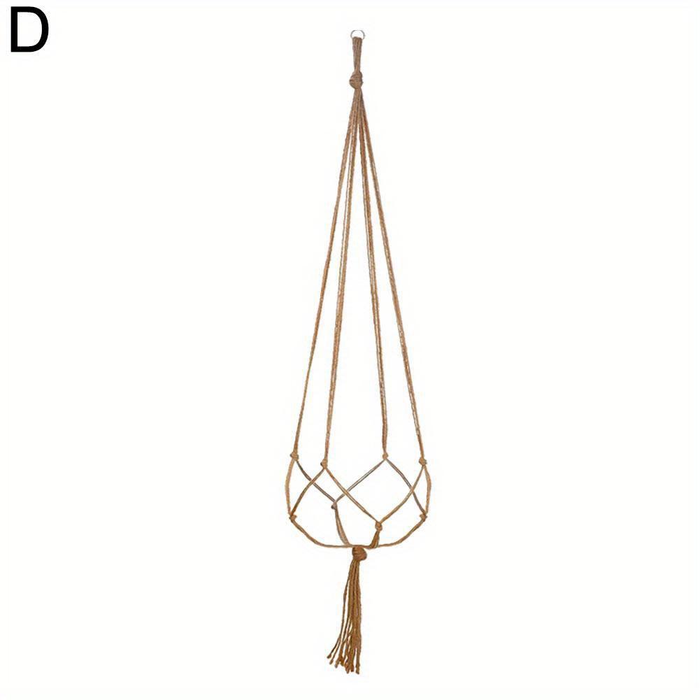 

1 шт. Плетеная веревочная подвесная корзина для цветов, макраме, держатель для сада, поделка, декор для балкона, аксессуары