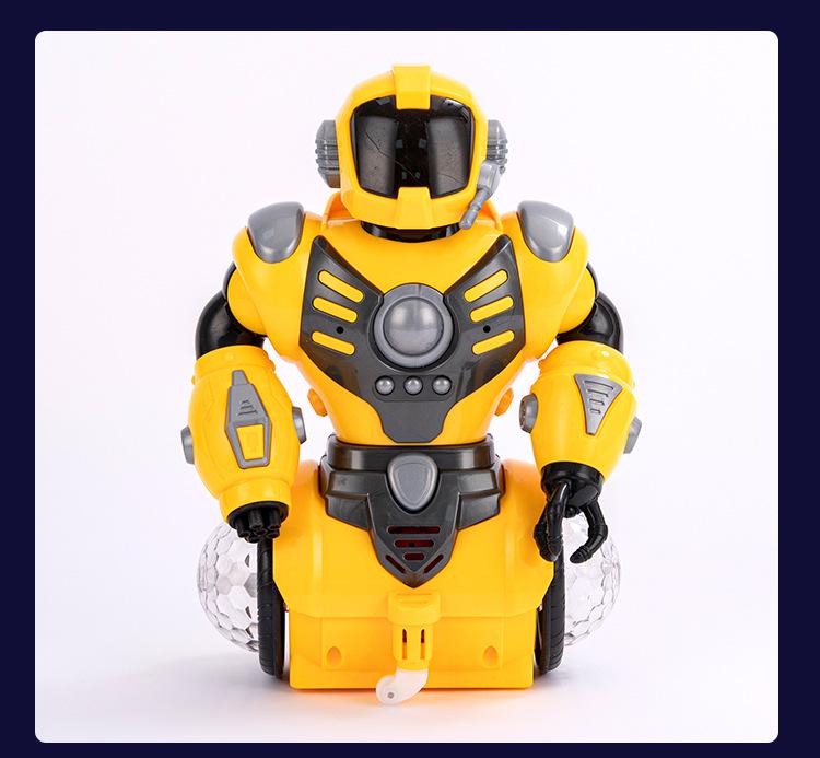 360° Rotating Electric Robot Toy with Lights & Music for Kids