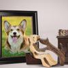 Dog Wooden Sculpture Dog Statues For Pet Lovers Home Decor Exquisite Home Wood Decor Sturdy Dog Statue Decorations For Cabinet