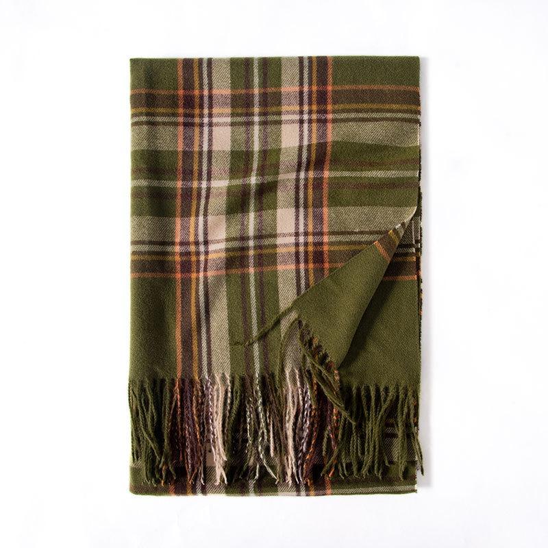 

Женская мода шотландский стиль тартан теплый шарф клетчатый мягкий длинный шарф шаль Рождество День святого Валентина для девушки жены мамы зелёный