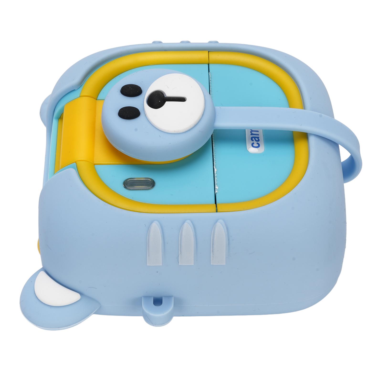 

Цифровая камера для печати, дисплей 2,4 дюйма, вращающийся на 180 градусов объектив, 48-мегапиксельная камера для видеоигр с разрешением 1080P и возможностью подзарядки синий