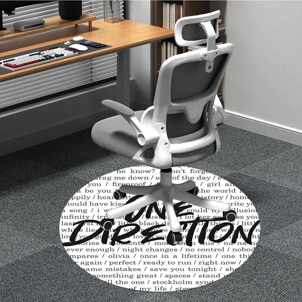 

1PC One Direction Office Round Rug, Non-slip, Soft and Durable Office Rug for Interior Decoration, Perfect for Office yy250915086 80cm by 80cm