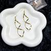 Spiral Curved Wave Curve Temperament High-End Design Stud Earrings