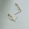 Pendente Semplice Zircone Lusso Orecchini a Bottone Geometrici per Donna Gioielli Placcati Oro 14k Argento Sterling 925 Regalo