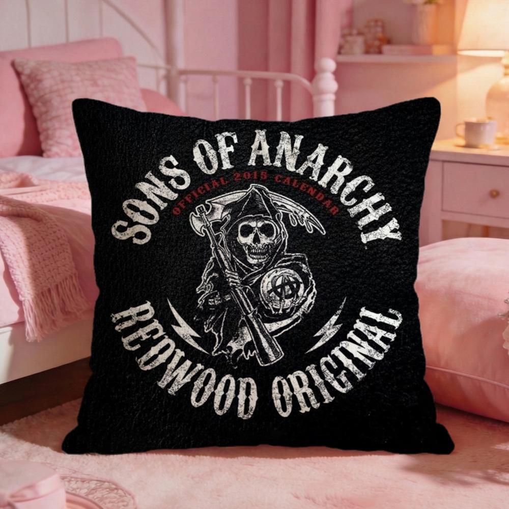 Drama SSons of Anarchys Cushion Cover Premium Comfort Reversible Pillow Cove Two In One Design for Any Room Car Interior