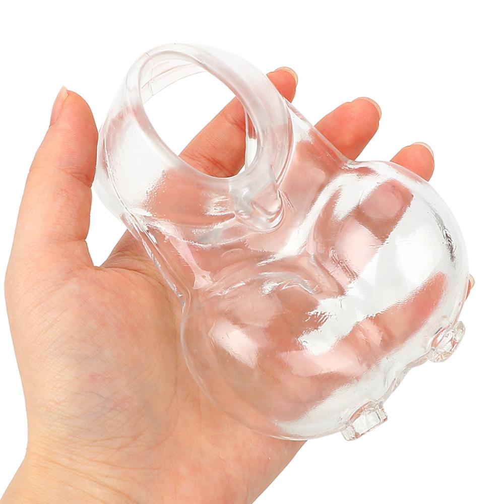 Soft Stretchable Ball Stretcher Scrotum Restraint Bag Testicle Snap Ring Delayed Ejaculation SM Passion Adult Sex Toys For