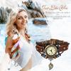 Antique Wristwatch Women Leather Strap Bracelet Watch Braided Leaf Roman Analog Casual Women Accessory Birthday Christmas Valentine's Day Girlfriend