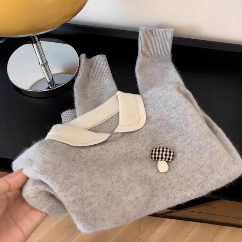 Doll Neck Sweater Autumn and Winter New Fashion Temperament Top Women's Knitted Sweater