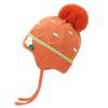 Bonnet en laine résistant au froid pour enfants, automne hiver, fille, épais et chaud, protection des oreilles, fleur, boule de cheveux, bonnet tricoté
