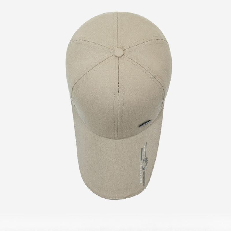 Herren Baseballkappe Sonnenschutzhut UV-Schutz Sonnenschirm Anglerhut Herbst Große Kopfgröße Harte Kappe mit Schirm Leicht Atmungsaktiv Leinwand Baseballkappe