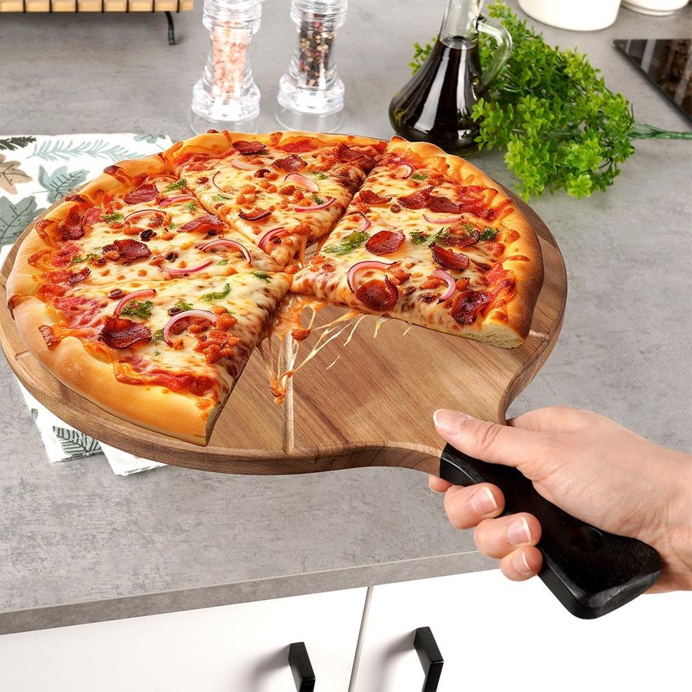Deska Do Pizzy Krojenia Serwowania Podawania Nóż Nożyk Radełko Do Krojenia