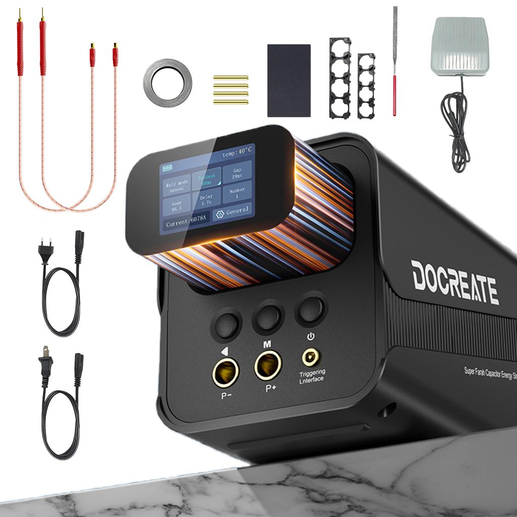 Handheld Spot Welder 99 Gears Adjustable Spot Welding Equipment 2 Inch LCD Screen for Battery Packs DIY & Repair