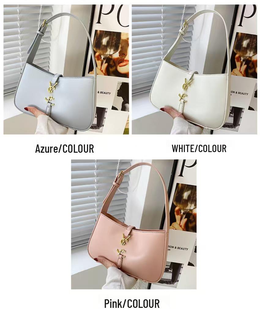 Chic French Women's Shoulder Bag - High-End Textured Mirror Design, Trendy 2025 Underarm Style