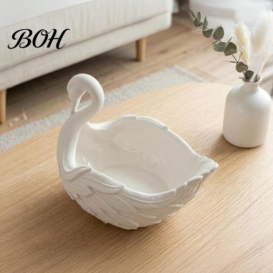 Multi-purpose Storage Tray 3D Printed Swan Jewelry Tray, Creative Shape Ring Dish, Entryway Table Modern Desktop Organizer Trays, Decorative