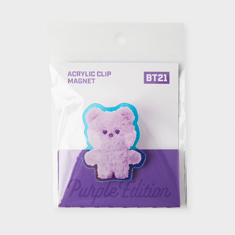 Line Friends BT21 KOYA Purple of Wish Edition MININI Acrylic Clip Magnet