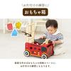 Toy Walker Ride Fire Truck Push Cart with Rattlesnake Wooden Educational Toy for 1st Birthday Gift for Boys and Girls Edutē I'm & Toy, Babies,