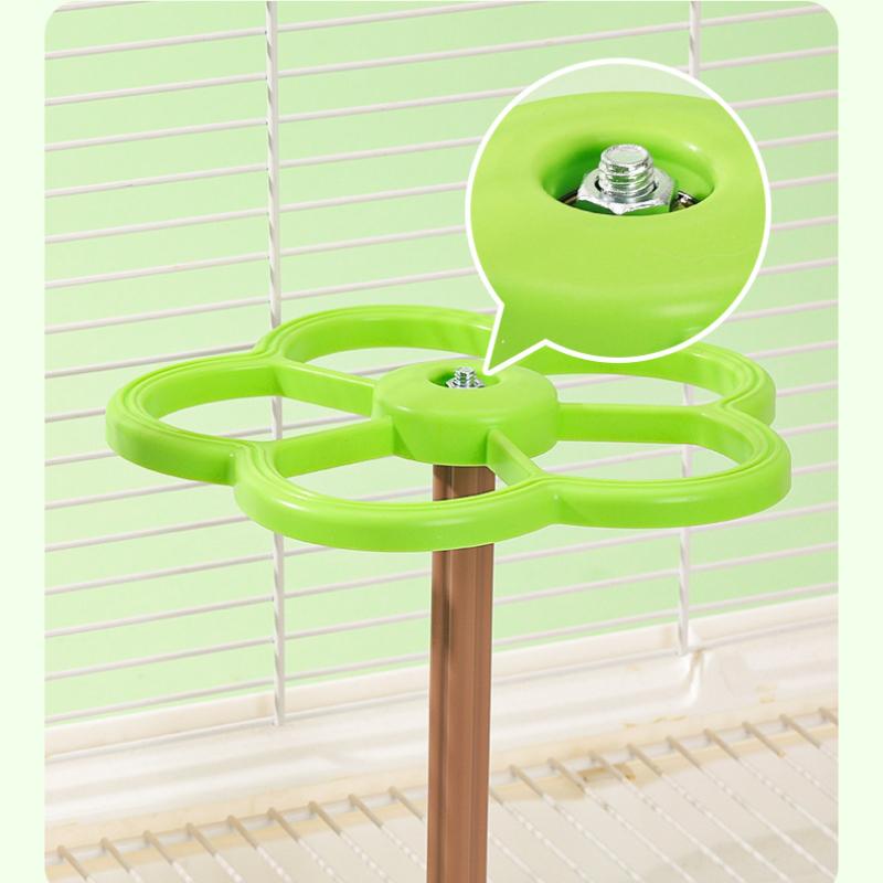 Washable Bird Spinning Toy 360° Rotation Parrot Perch with Anti-Slip Texture Hanging Parakeet Toys with 1.8'' Larger Washer