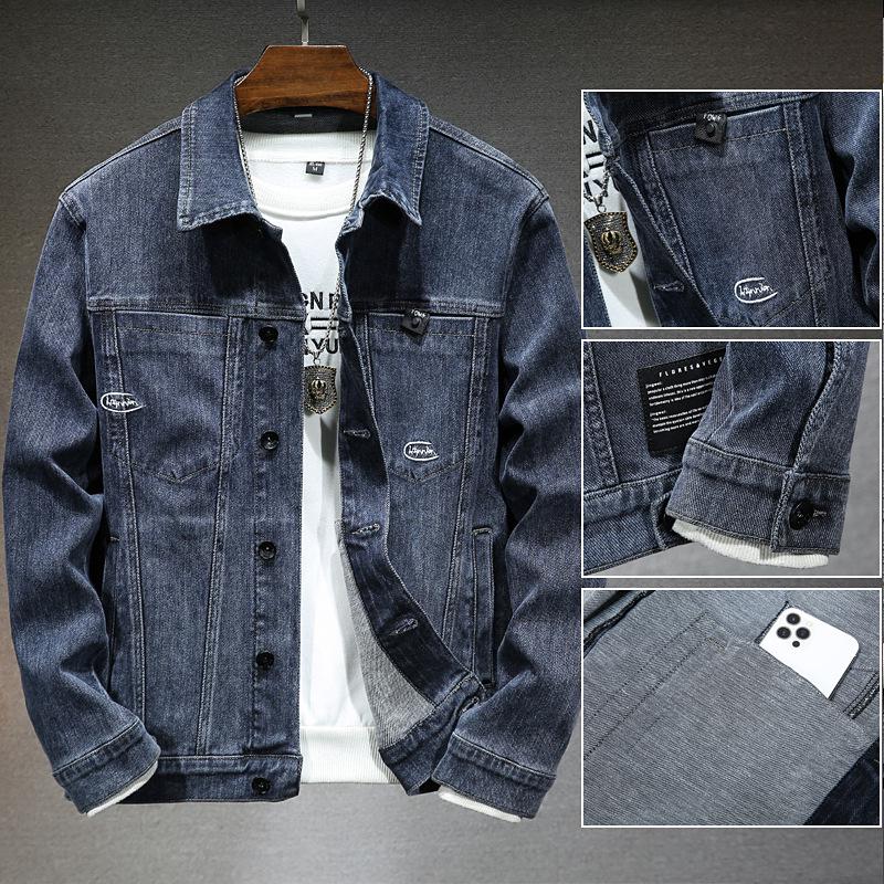 Men's High-Quality Stretch Blue Denim Jacket