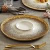 Ceramic Round High-end Restaurant Western-style Steak Plate Kitchen Fruit Salad Plate Flat Plate Kitchen Dessert Plate