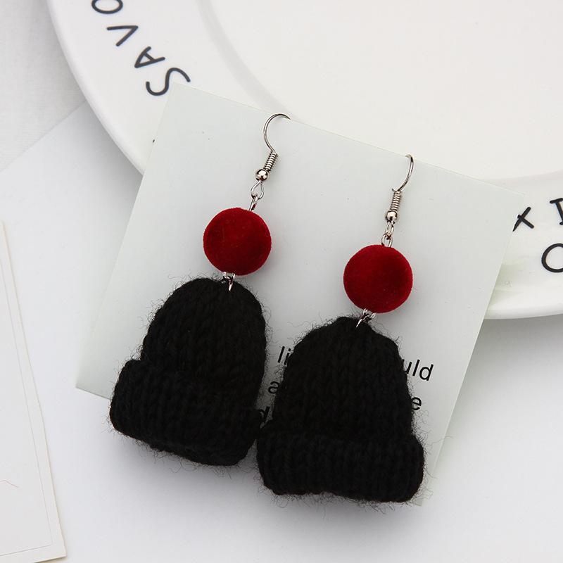 Autumn And Winter Plush Ball Earrings, Simple Geometric Wool Cap, Fringed Round Earrings, Pearl Plush Earrings.