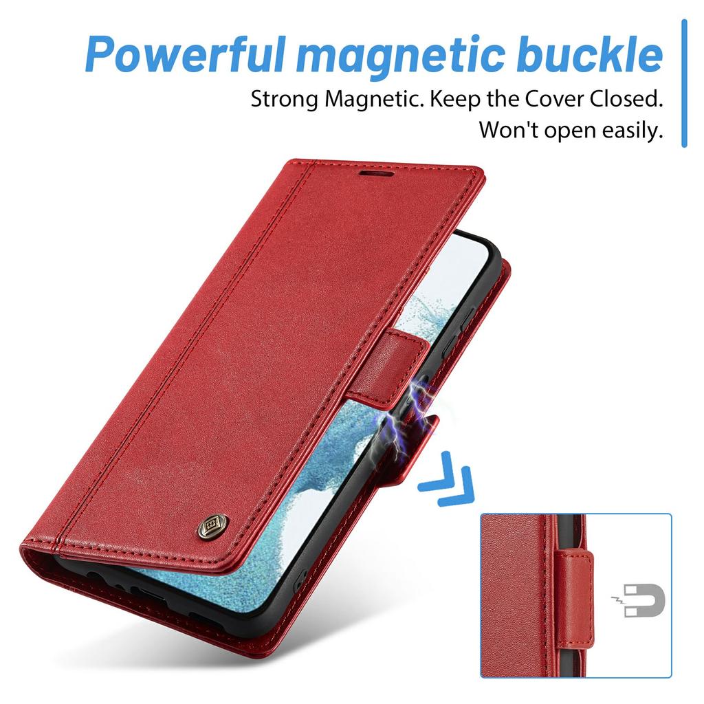 LC.IMEEKE For Samsung Galaxy S24 Case PU Leather Card Holder Cover with Magnetic Closure