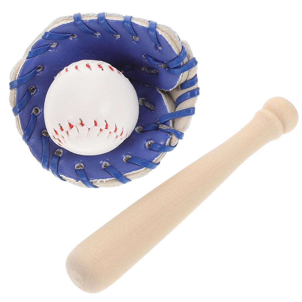 1Set Mini Baseball Set Cute Adorable Decorative Accessories Lightweight Sturdy for Miniature Scenes Birthday Party Teaching